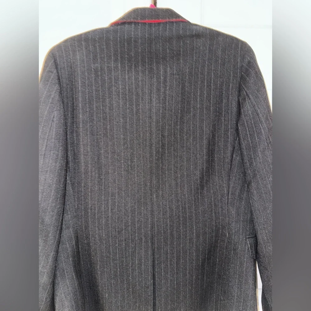 Men's Black Pinstripe Blazer Banana Republic Heritage Size 38 NWT
